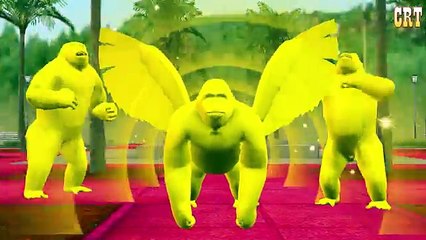Colourful Gorilla Colour Song || Nursery Rhymes # Cartoon For Children Rhymes Compilation
