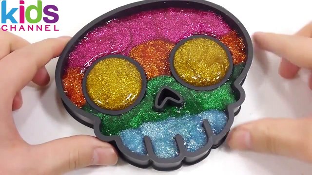 Kidschanel - DIY How To Make Colors Milk Feet Jelly Pudding Gummy Learn Colors Slime Clay Glitter-yUOgTm6K1Ig