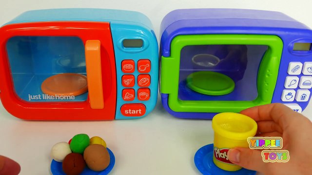 Play Doh Microwave Food Kitchen Appliance Playset Toys for Kids
