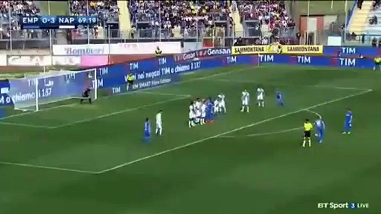 هدف عمر القادوري من ركلة حرة مباشرة ضد نابولي 19/03/2017