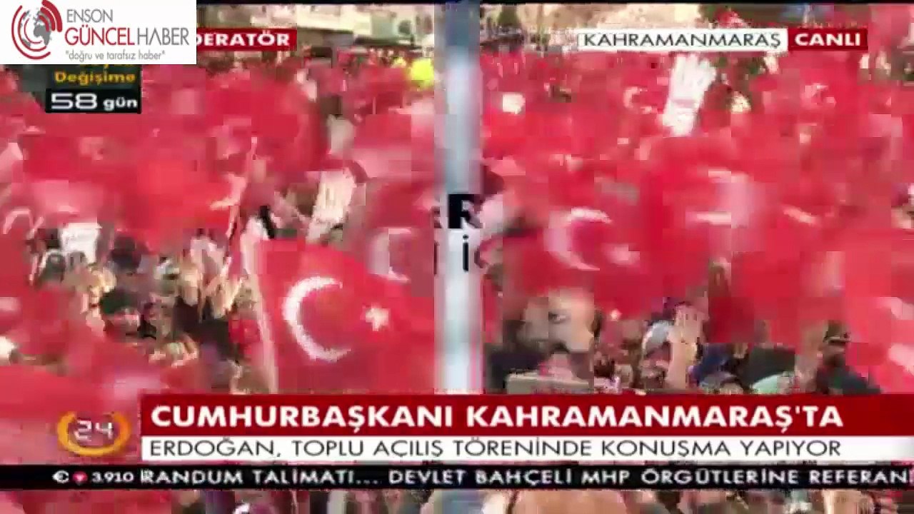 Cumhurbaşkanı Erdoğan K.Maraş'ta halka seslendi