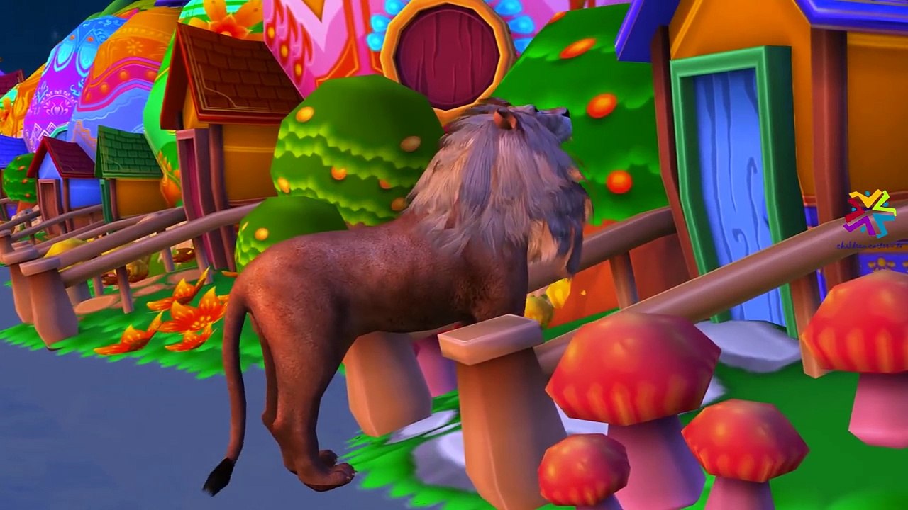 Животные мультфильмы Дети Семья палец для питомник рифмы |