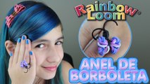 Anel Borboleta Rainbow Loom Anel de Elásticos Ring Elastics