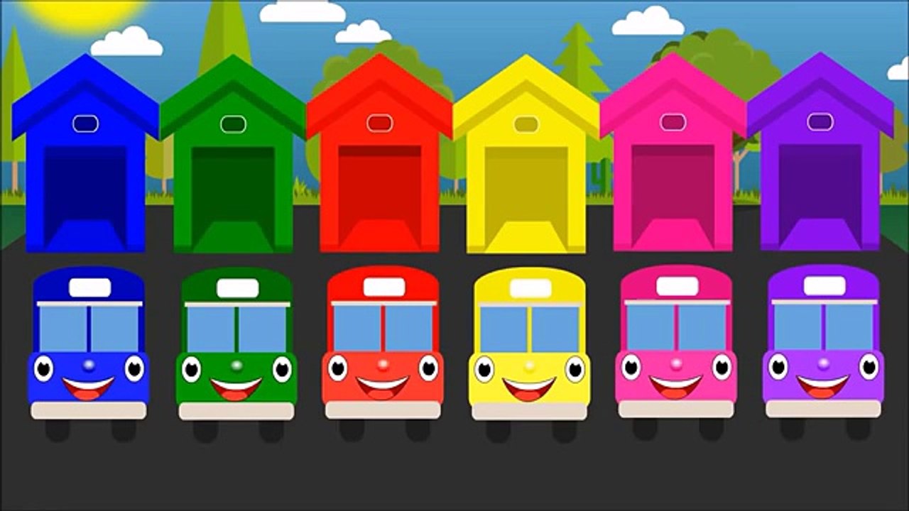 Learn Colors with Ten Little Color Buses - Colours for Kids to Learn - Funny Videos #Funny