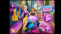 Princess Elsa and Anna Wardrobe Cleaning - Disney Frozen Princess Dress Up Games For Girls