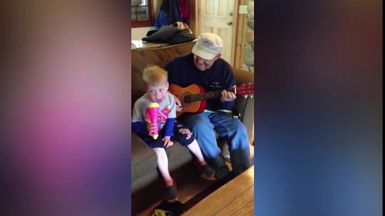 Kid Makes Up Lyrics to Grandpa's Song - American Funny Videos