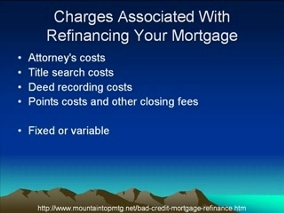 Bad Credit Mortgage Refinance Insight