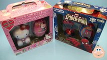 Hello Kitty & Marvel Spider-Man New Collectable Candy Surprise Kinder Eggs Toys Opening &