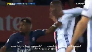 Alexandre Lacazette Goal PSG 0 - 1 Lyon Ligue 1 19-3-2017