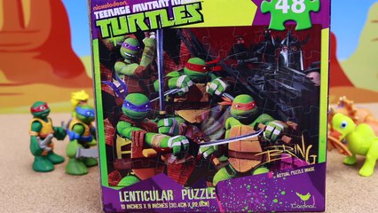 Teenage Mutant Ninja Turtles Blast to the Past Pet Dinosaurs Attacked by Giant Crocodile a