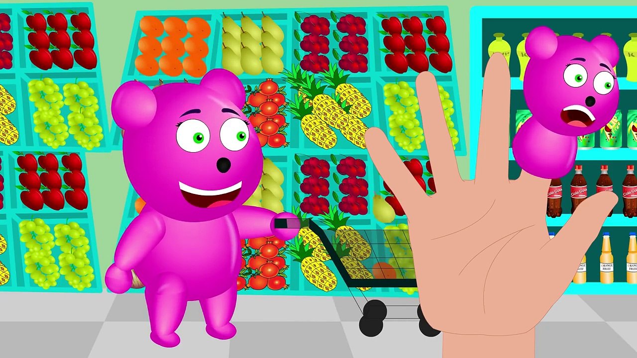 Mega Gummy bear playing bowling finger family Rhyme for Kids | Gummy bear Ice cream Funny