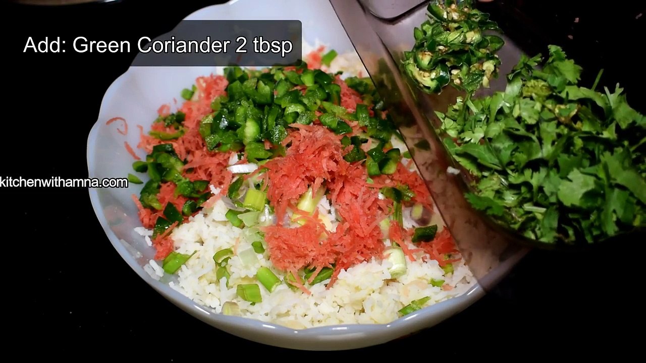 Rice Cutlets Recipe - Vegetable Rice Cutlets with Leftover Rice - Indian Snack Recipe