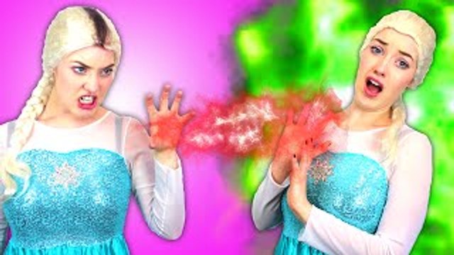 Spiderman & Frozen Elsa vs EVIL ELSA! w/ Pink Spidergirl Anna & Joker! Superhero Fun in Real Life :)