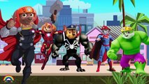 Paw Patrol HULK Ironman Spiderman Finger Family Songs - Nursery Rhymes Lyric & More - Dolp