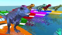 Dinosaur Row Row Your Boat Nursery Rhyme | Dinosaurs Cartoon Nursery 3D Song for Children