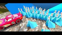 MONSTER TRUCKS MCQUEEN CARS & SPIDERMAN CAR! Frozen Elsa   Finger Family Song Nursery Rhym