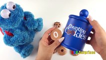 COUNTING with Cookie Monster Learn to Count 1-10 for Kids Feed Cookie Monster Toys Food Pl