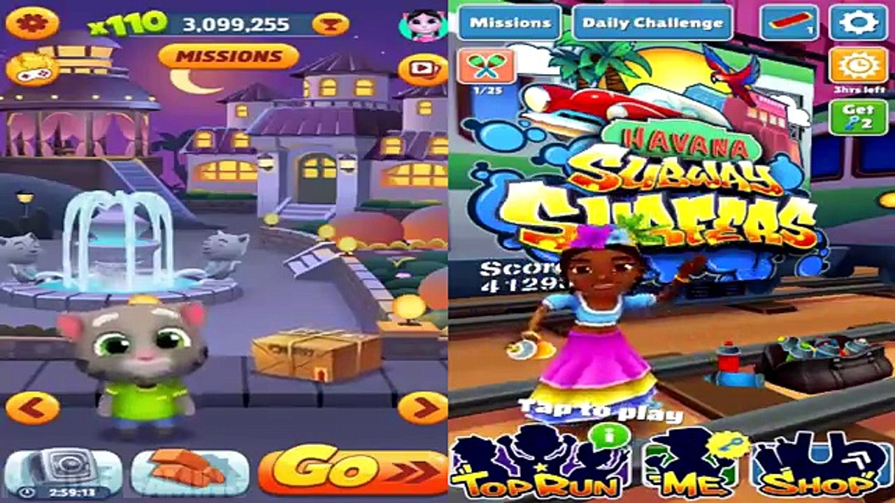 Talking Tom Gold Run - Talking Tom Vs Super Tom (REAL FIGHT) Vs Ramona (Subway Surfers)
