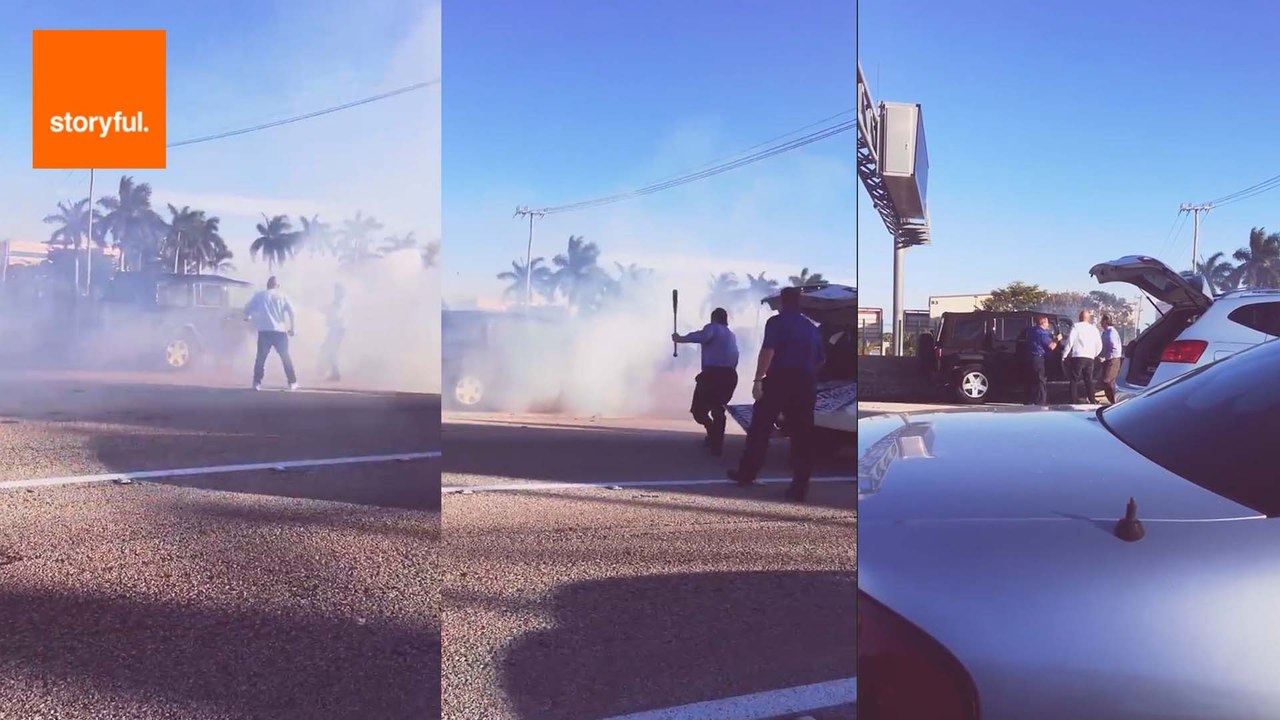 Man Uses Baseball Bat to Rescue Driver