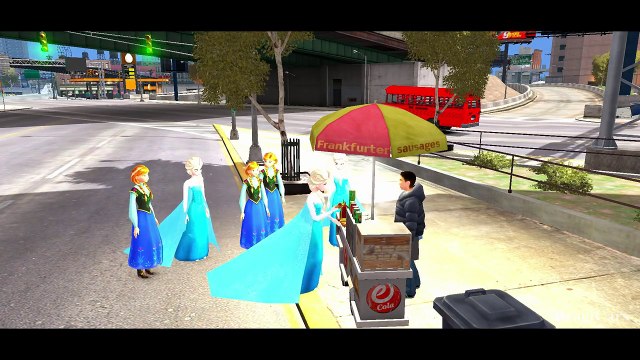 Wheels On The Bus Go Round And Round Hulk Spiderman Frozen Kids Songs | Nursery Rhymes fo