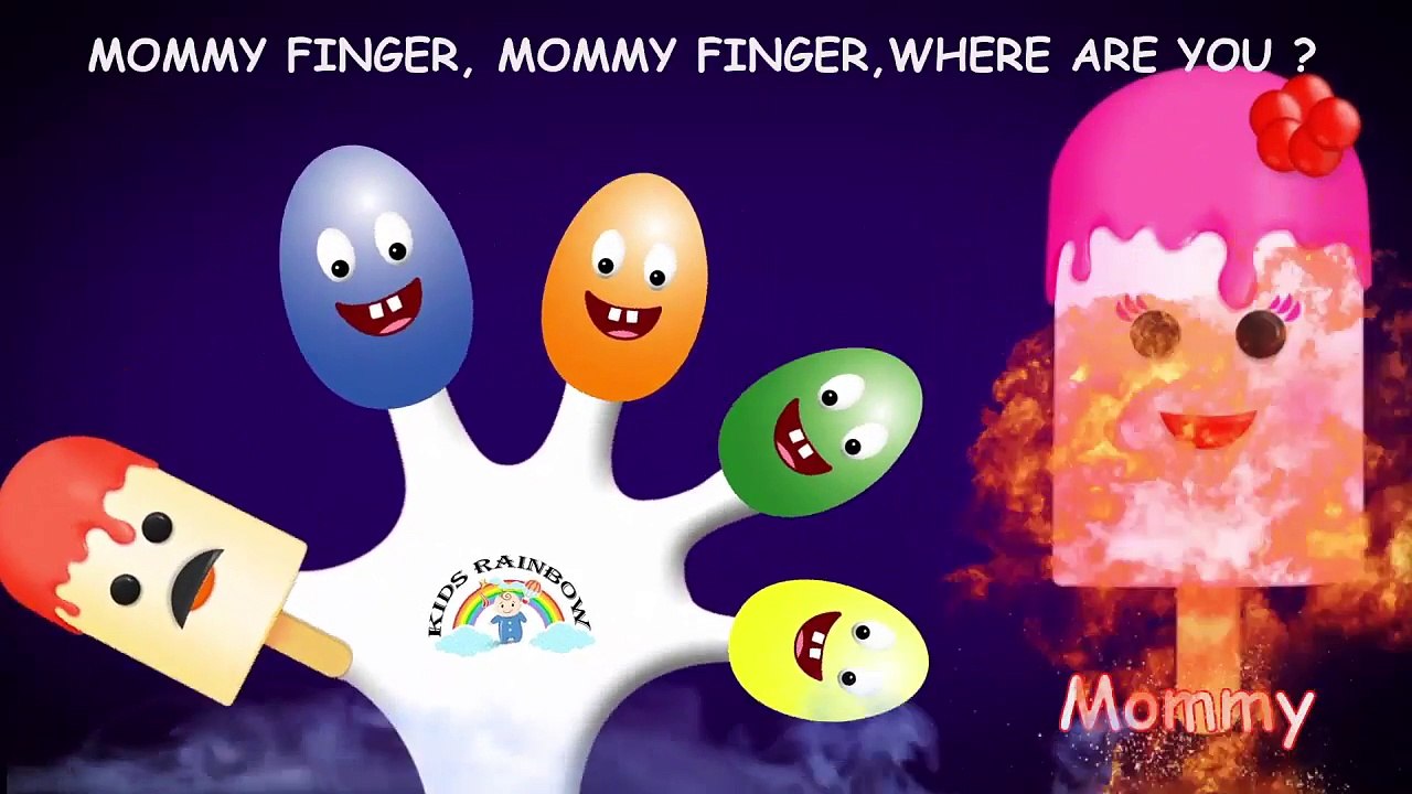 Mega Gummy bear eating magic candy finger family nursery rhymes for kids | Gummybear ice c