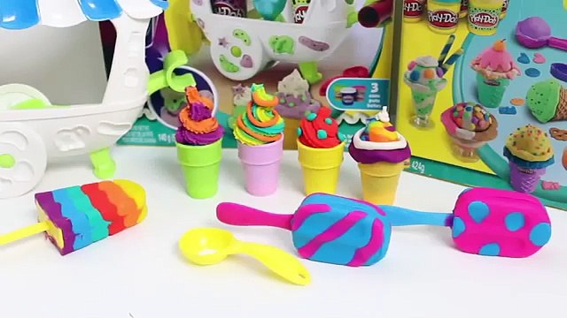 Play doh Scoops n Treats DIY Ice Cream Cones, Popsicles, Sundaes, Waffles Play Dough Dess