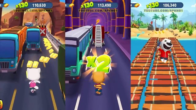 Talking Tom Gold Run Android Gameplay - Talking Tom VS Talking Ginger VS Talking Hank Ep 2