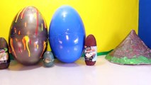 Giant DINOSAUR EGGS Surprise Toy Dinosaurs Jurassic World Toys, Volcano Egg, Dino Dig Videos-2HA_