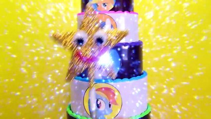 My Little Pony CANDY CAKE GAME with MLP Surprise Toys, Candy Blind Bags Kids Games Video-e37-C