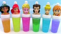 Disney Princess SLIME Surprise Toys Slime Clay Ice Cream Popsicle Molds Frozen Elsa Rainbow Colors-gJ