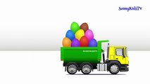 Trucks cartoon for children Surprise Eggs Learn fruits and vegetables Compilation video for kids-ur