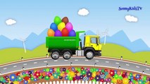 Trucks cartoon for children Surprise Eggs Learn fruits and vegetables Compilation video for kids-ursX_1sUw