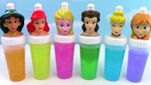 Disney Princess SLIME Surprise Toys Slime Clay Ice Cream Popsicle Molds Frozen Elsa Rainbow Colors-gJG