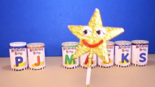 PJ MASKS Alphabet Soup Game LEARN ABCs   Letters Surprise Toys Educational Kids Video-K