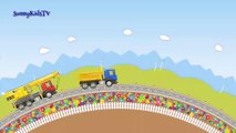 Trucks for kids. Crane Truck. Surprise Eggs. Learn Sweets, Candies. Video for children.-m