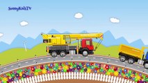 Trucks for kids. Crane Truck. Surprise Eggs. Learn Sweets, Candies. Video for children.-mu