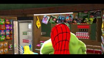 Spiderman Wheels on The Bus w Venom Wolverine Superman Hulk Mickey Mouse & Princess Anna