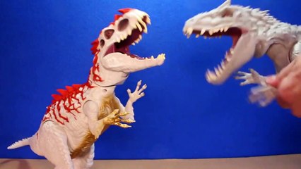 Jurassic World INDOMINUS REX Toy Dinosaurs Hybrid Rampage & Armor I-REX Dinosaur Toys Review-D8bmp