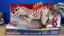 Jurassic World INDOMINUS REX Toy Dinosaurs Hybrid Rampage & Armor I-REX Dinosaur Toys Review-D8bmp9E