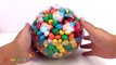 Giant M&M Chocolate Orb Surprise Toys Disney Ooshies Paw Patrol Learn Colors Play Doh Ice Cream Kids-AvS