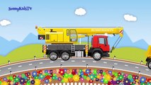Trucks for kids. Crane Truck. Surprise Eggs. Learn Sweets, Candies. Video for children.-mu