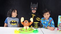 Mashin Max Game Smashes BATMAN!! Challenge Family game!  Toys Giant surprise fun games egg-hftzF