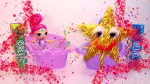 Learn Colors SHIMMER AND SHINE Candy Bath Tub Gumballs Surprise Toys Nick Jr.-nY