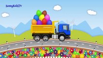 Trucks cartoon for children Learn fruits Surprise eggs Compilation videos for kids-UUQ1cKsie