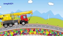 Trucks cartoon for children Surprise Eggs Learn fruits and vegetables Compilation video for kids-ursX_