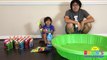 How to Make Giant Vomit Slime goo in kiddie Pool! Easy Science Experiments for Kids Ryan ToysReview-YU