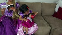 Chef Rapunzel Baby Bakes a Lunch Cake w_ Frozen Elsa, Superbaby, Wonderwoman, snow white-P-SDRe