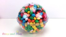 Giant M&M Chocolate Orb Surprise Toys Disney Ooshies Paw Patrol Learn Colors Play Doh Ice Cream Kids-AvSisaQN