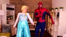 Frozen Elsa & Spiderman TRAPPED BY MALEFICENT! w_ Joker Anna Rapunzel Catwoman! Superhero Fun-SsQ