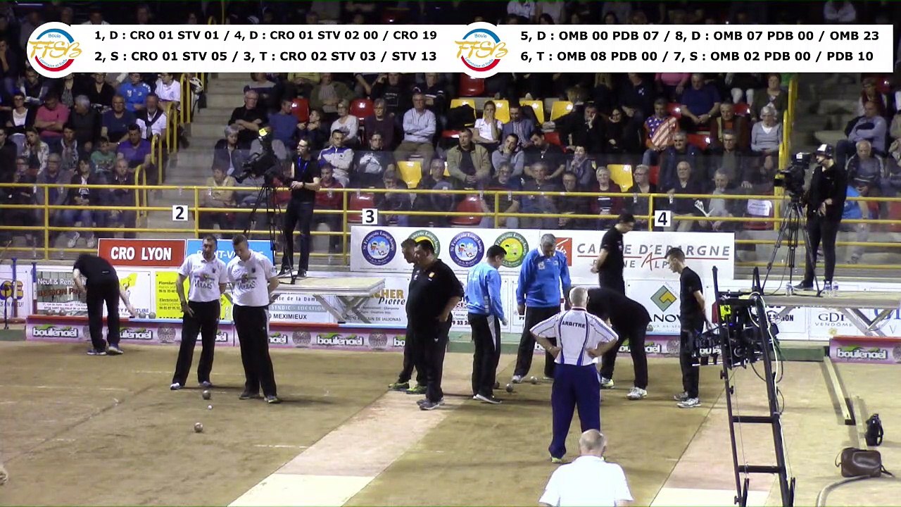 Quatrième tour, finales E1 et E2, France Clubs, Sport Boules, Saint-Vulbas 2017